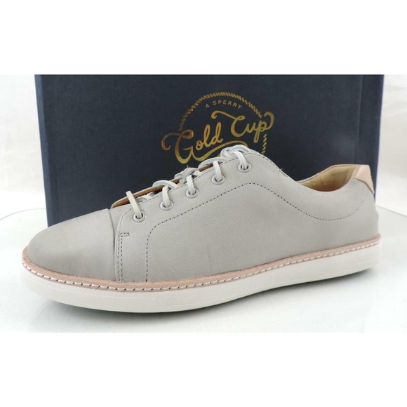 Women's Shoes Sperry Top Sider GOLD CUP CRUZ Lace Up Sneakers Light Grey Size 10 - Picture 4 of 9